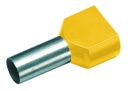 Isol.Zwillings-Aderendhülse 2x6,0 mm²/14mm gelb